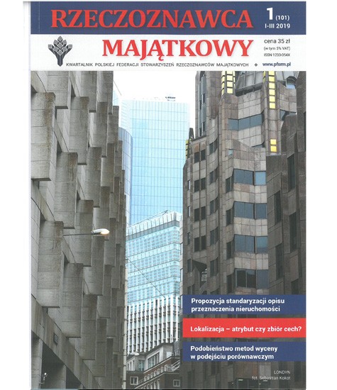 Kwartalnik Rzeczoznawca Majątkowy nr. 1 (101)