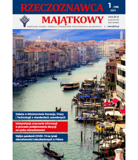Kwartalnik Rzeczoznawca Majątkowy nr 109 (nr 1/21)
