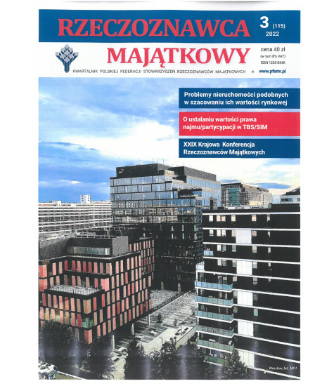 Kwartalnik "Rzeczoznawca Majątkowy" nr 115